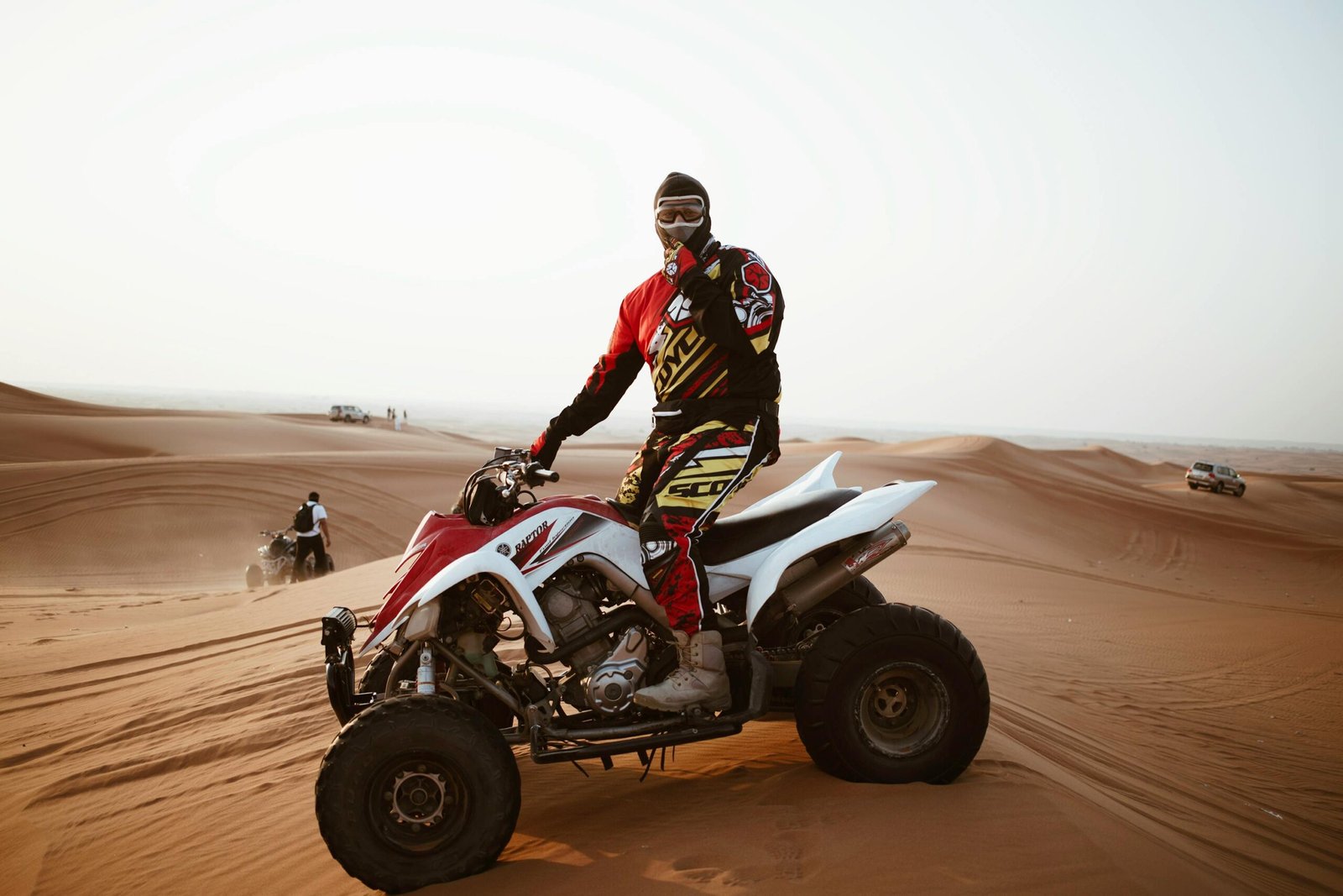 Experience the thrill of desert sports with our exhilarating sandboarding and quad biking adventures. Strap on your sandboard and glide down the silky-smooth slopes of the dunes, feeling the rush of adrenaline as you carve through the sand. For those craving even more excitement, hop on a quad bike and conquer the desert terrain as you navigate through sandy trails and rugged landscapes. Feel the wind in your hair and the sun on your face as you explore the vast desert expanse, soaking in the stunning scenery along the way. Whether you're a seasoned adventurer or a first-time thrill-seeker, our desert sports activities promise an unforgettable experience filled with excitement and adventure.